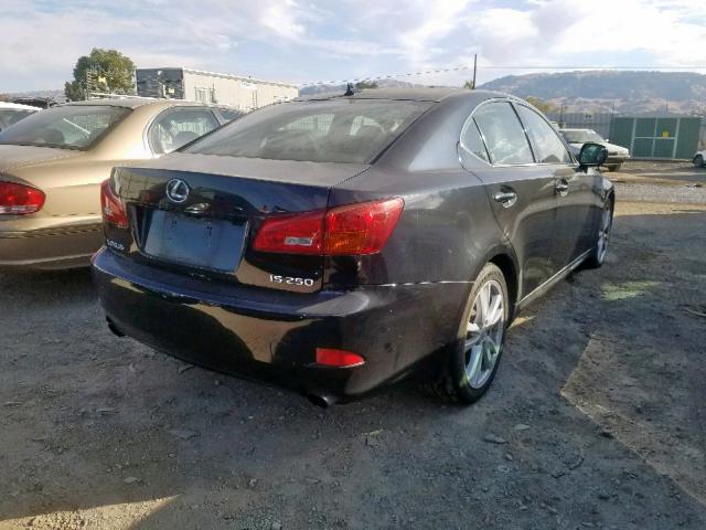 JTHBK262172057487 - 2007 LEXUS IS 250 BLACK photo 4