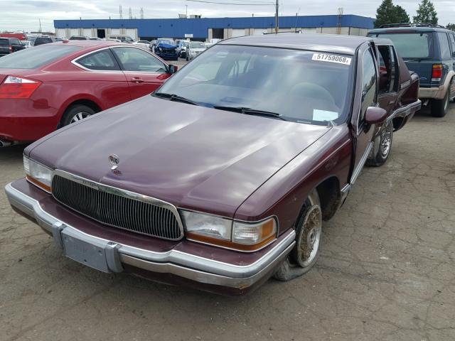 1G4BN537XNR472950 - 1992 BUICK ROADMASTER MAROON photo 2