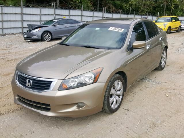 1HGCP36828A042779 - 2008 HONDA ACCORD EXL GOLD photo 2