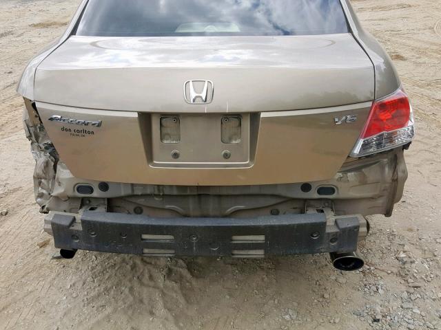 1HGCP36828A042779 - 2008 HONDA ACCORD EXL GOLD photo 9