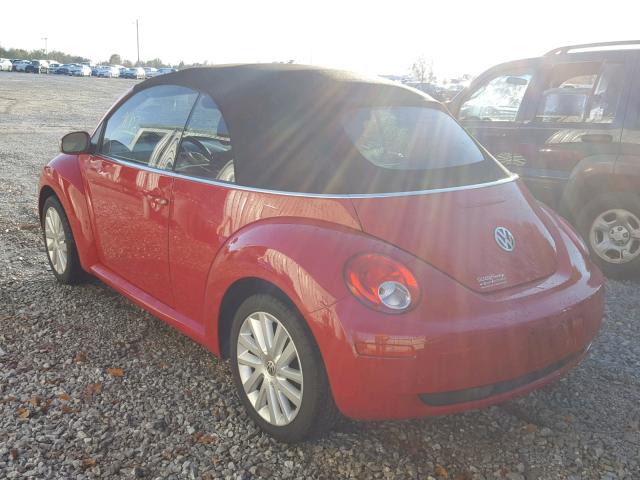 3VWRF31Y28M402698 - 2008 VOLKSWAGEN NEW BEETLE RED photo 3