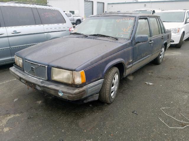 YV1FA8844M2513818 - 1991 VOLVO 740 BLUE photo 2