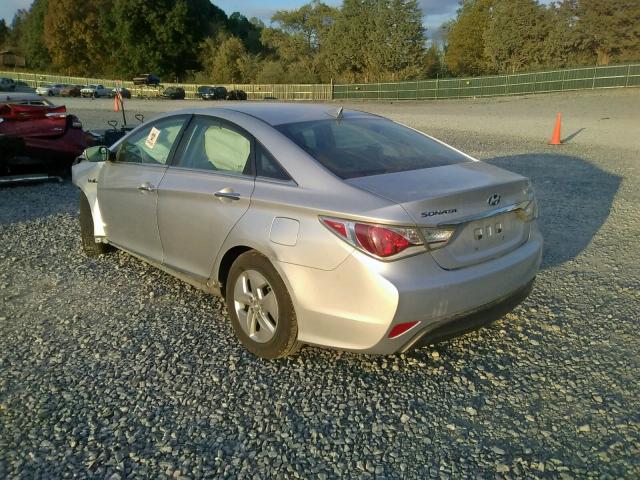 KMHEC4A47BA004559 - 2011 HYUNDAI SONATA HYB SILVER photo 3