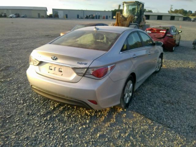 KMHEC4A47BA004559 - 2011 HYUNDAI SONATA HYB SILVER photo 4