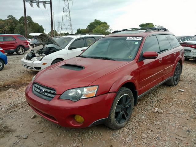 4S4BP67C456315990 - 2005 SUBARU LEGACY OUT BURGUNDY photo 2