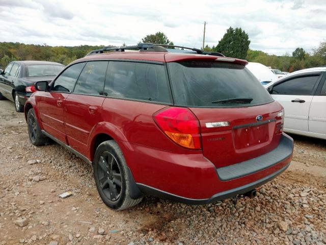 4S4BP67C456315990 - 2005 SUBARU LEGACY OUT BURGUNDY photo 3