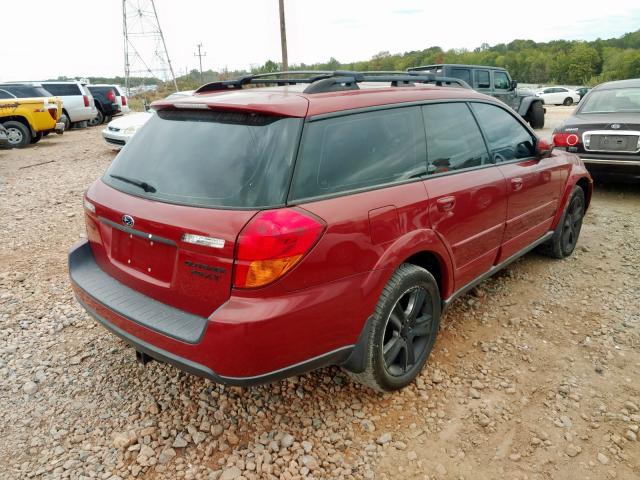 4S4BP67C456315990 - 2005 SUBARU LEGACY OUT BURGUNDY photo 4