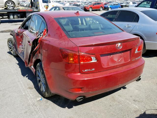 JTHCF5C24A2033738 - 2010 LEXUS IS 250 RED photo 3