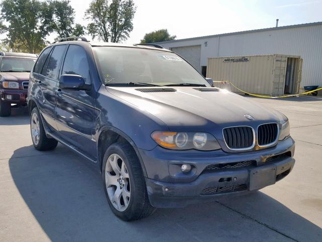 5UXFA13555LY18820 - 2005 BMW X5 3.0I BLUE photo 1