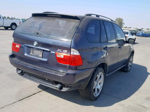 5UXFA13555LY18820 - 2005 BMW X5 3.0I BLUE photo 4