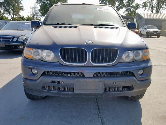 5UXFA13555LY18820 - 2005 BMW X5 3.0I BLUE photo 7