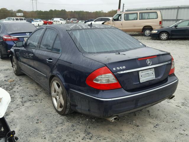 WDBUF72X89B372737 - 2009 MERCEDES-BENZ E 550 BLUE photo 3