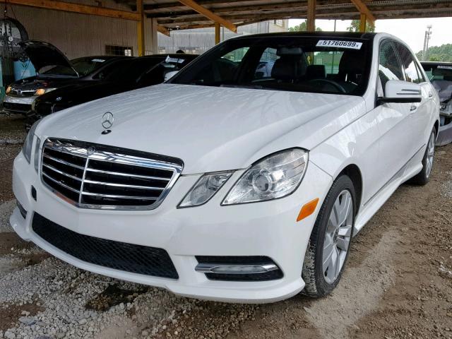 WDDHF2EBXDA729457 - 2013 MERCEDES-BENZ E 350 BLUE WHITE photo 2