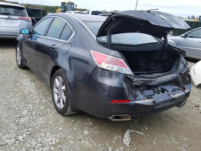 19UUA8F54DA003002 - 2013 ACURA TL TECH GRAY photo 3