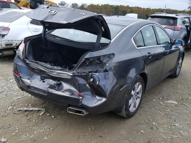 19UUA8F54DA003002 - 2013 ACURA TL TECH GRAY photo 4