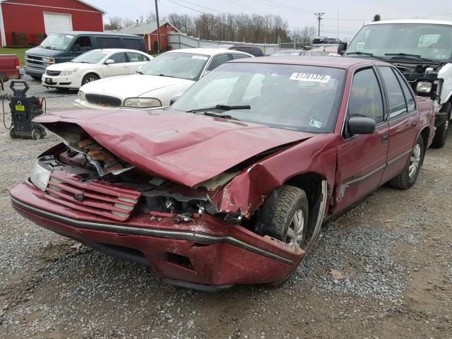 2G1WL54T3N1109091 - 1992 CHEVROLET LUMINA MAROON photo 2