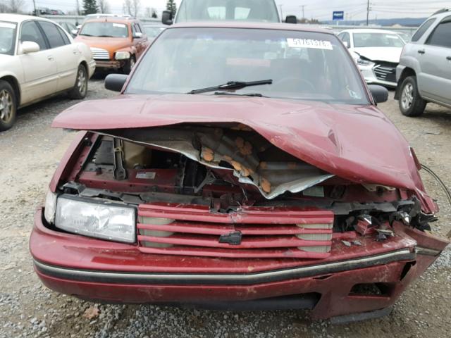 2G1WL54T3N1109091 - 1992 CHEVROLET LUMINA MAROON photo 9