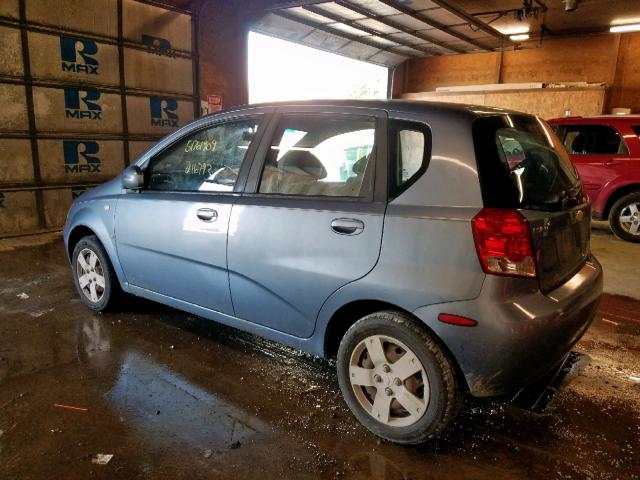 KL1TD66677B765860 - 2007 CHEVROLET AVEO BASE Mavi foto 3