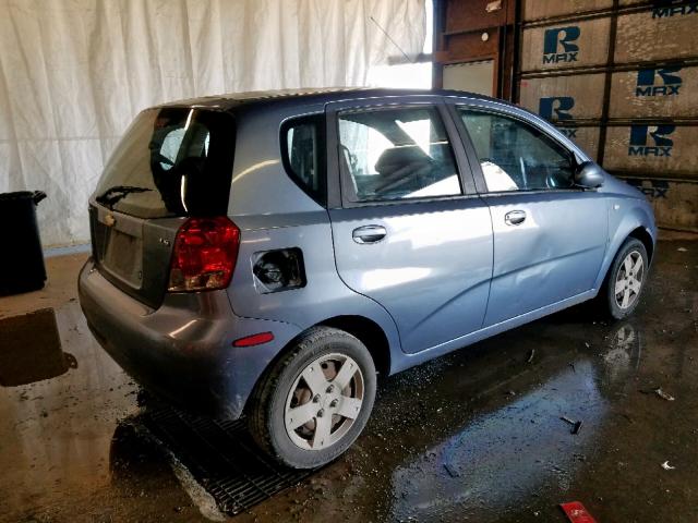KL1TD66677B765860 - 2007 CHEVROLET AVEO BASE Mavi foto 4