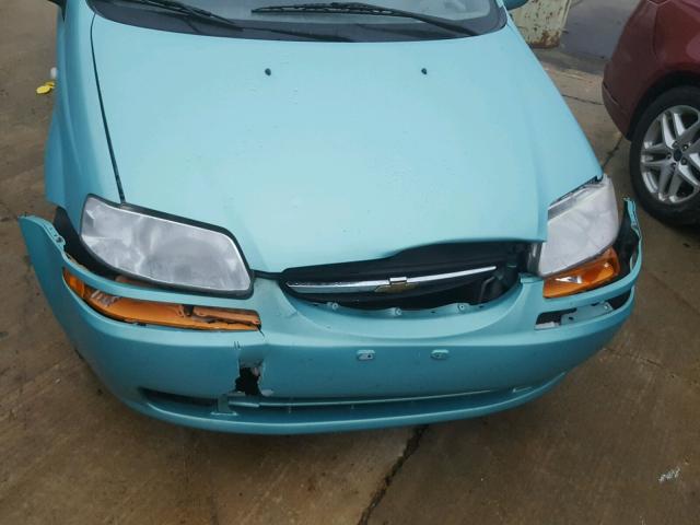 KL1TD52695B340718 - 2005 CHEVROLET AVEO BASE Yaşıl foto 9