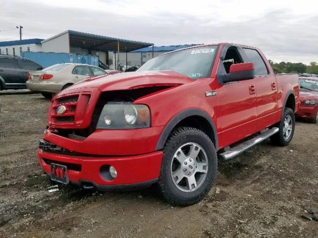 1FTPW14568FA98307 - 2008 FORD F150 SUPER RED photo 2