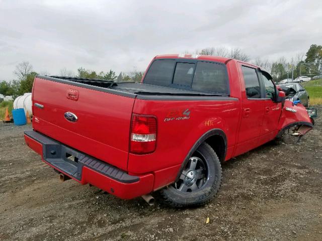 1FTPW14568FA98307 - 2008 FORD F150 SUPER RED photo 4