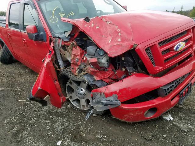 1FTPW14568FA98307 - 2008 FORD F150 SUPER RED photo 9