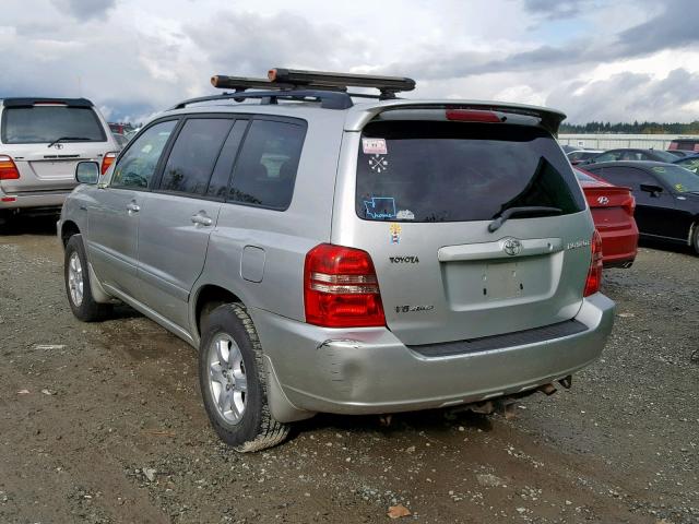 JTEHF21A810024855 - 2001 TOYOTA HIGHLANDER SILVER photo 3