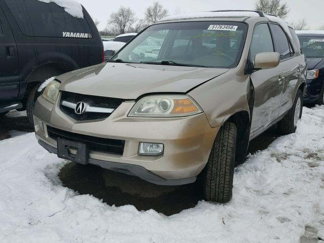 2HNYD18915H533651 - 2005 ACURA MDX TOURIN GOLD photo 2