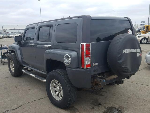 5GTEN13E788108738 - 2008 HUMMER H3 GRAY photo 3