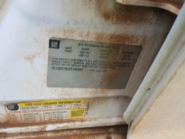 1G1ZG57B28F169493 - 2008 CHEVROLET MALIBU LS 白色 照片 10