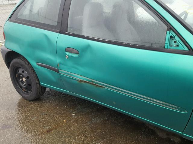 2C1MR2293S6756668 - 1995 GEO METRO BASE GREEN photo 9