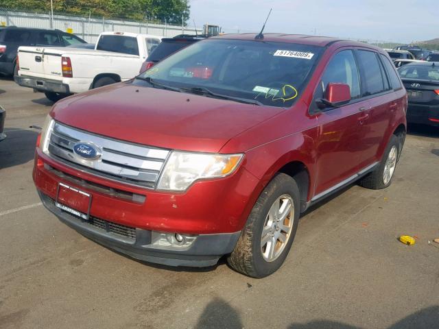 2FMDK48C48BA50889 - 2008 FORD EDGE SEL RED photo 2