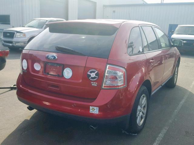 2FMDK48C48BA50889 - 2008 FORD EDGE SEL RED photo 4