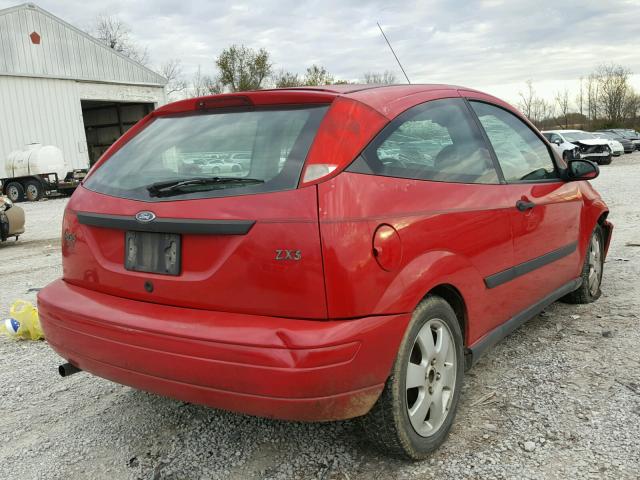 3FAFP31361R245358 - 2001 FORD FOCUS ZX3 RED photo 4