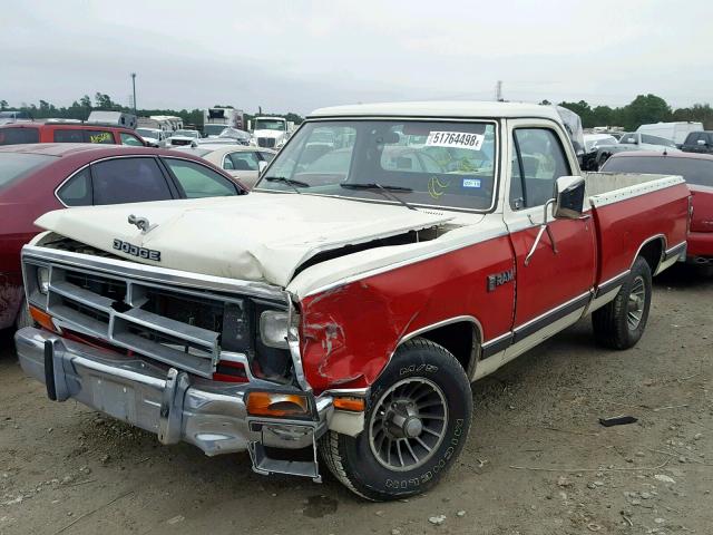 1B7FD14T0HS344971 - 1987 DODGE D-SERIES D TWO TONE photo 2