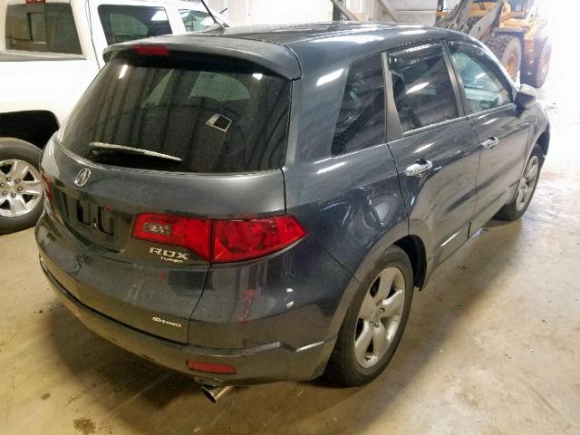 5J8TB18537A006975 - 2007 ACURA RDX TECHNO GRAY photo 4