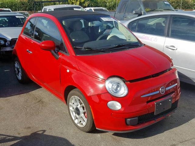 3C3CFFDR3CT111869 - 2012 FIAT 500 POP RED photo 1