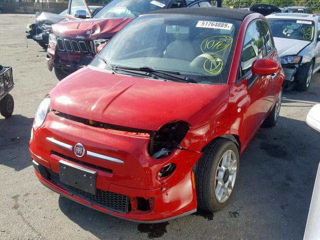 3C3CFFDR3CT111869 - 2012 FIAT 500 POP RED photo 2