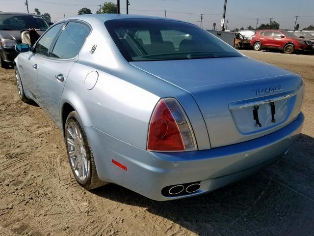 ZAMCE39A760022254 - 2006 MASERATI QUATTROPOR BLUE photo 3