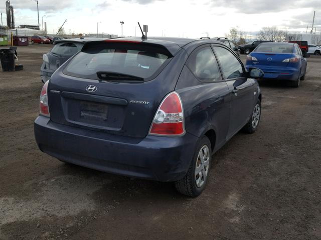 KMHCN35C89U144013 - 2009 HYUNDAI ACCENT SE CHARCOAL photo 4