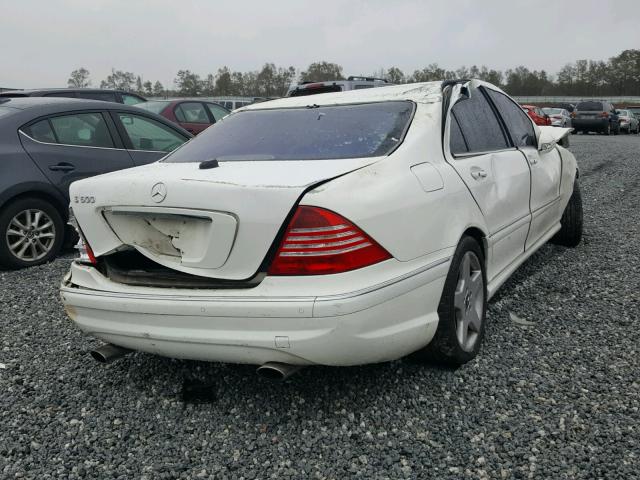 WDBNG76J16A462630 - 2006 MERCEDES-BENZ S 600 WHITE photo 4