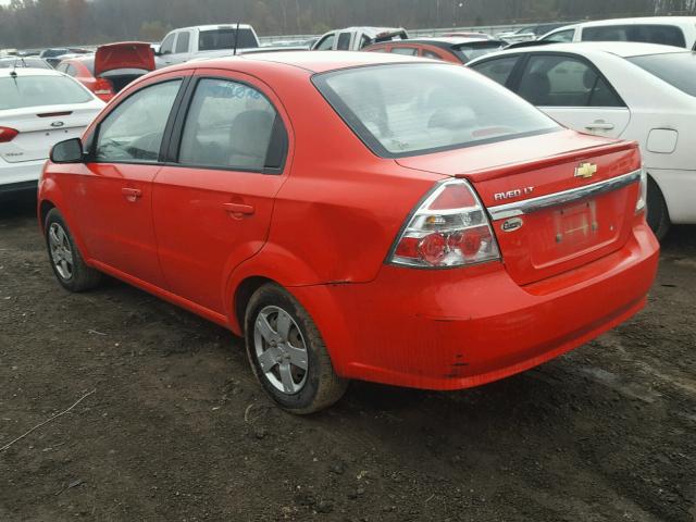 KL1TD5DE7AB114157 - 2010 CHEVROLET AVEO LS RED photo 3