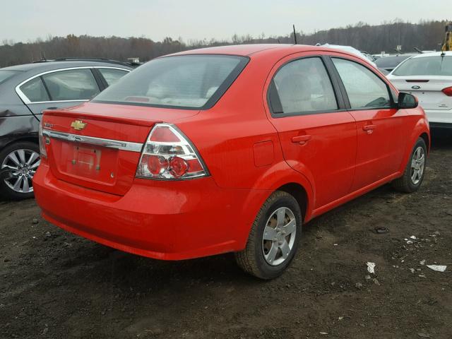 KL1TD5DE7AB114157 - 2010 CHEVROLET AVEO LS RED photo 4
