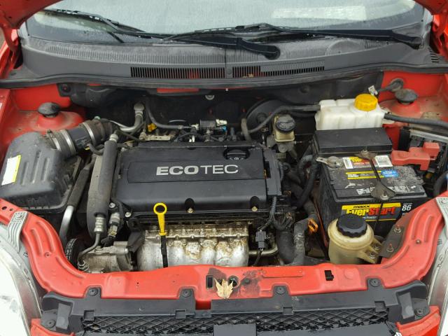 KL1TD5DE7AB114157 - 2010 CHEVROLET AVEO LS RED photo 7