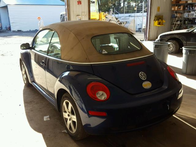 3VWRF31Y46M328066 - 2006 VOLKSWAGEN NEW BEETLE BLUE photo 3