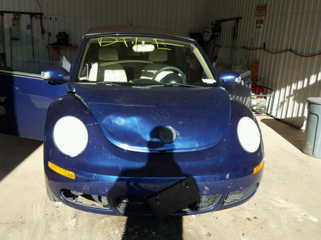 3VWRF31Y46M328066 - 2006 VOLKSWAGEN NEW BEETLE BLUE photo 9