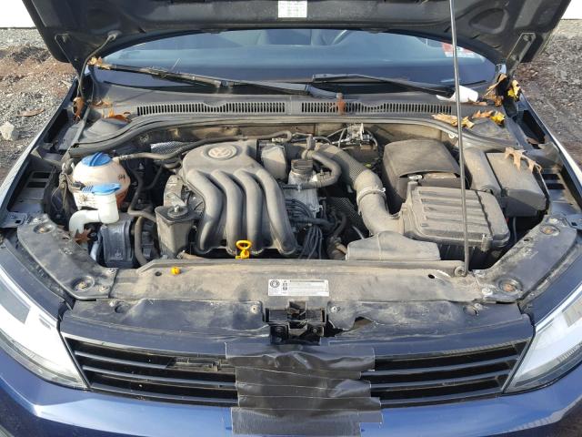 3VW2K7AJ1BM074320 - 2011 VOLKSWAGEN JETTA BASE BLUE photo 7