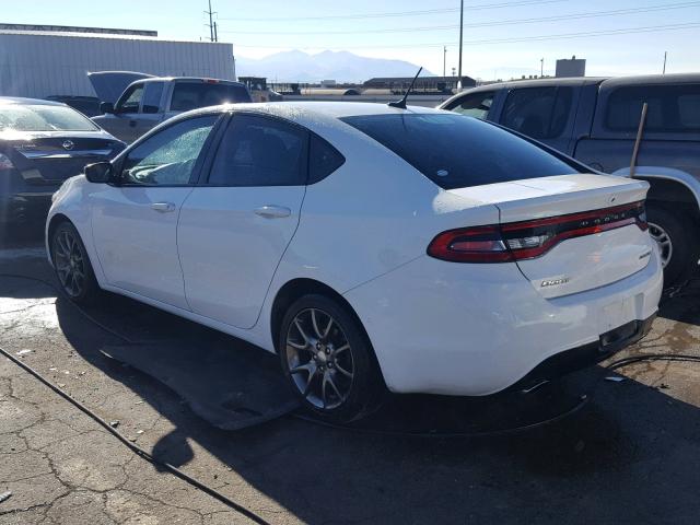 1C3CDFBA1DD295655 - 2013 DODGE DART SXT WHITE photo 3