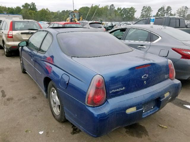 2G1WW12E349401554 - 2004 CHEVROLET MONTE CARL ლურჯი ფოტო 3